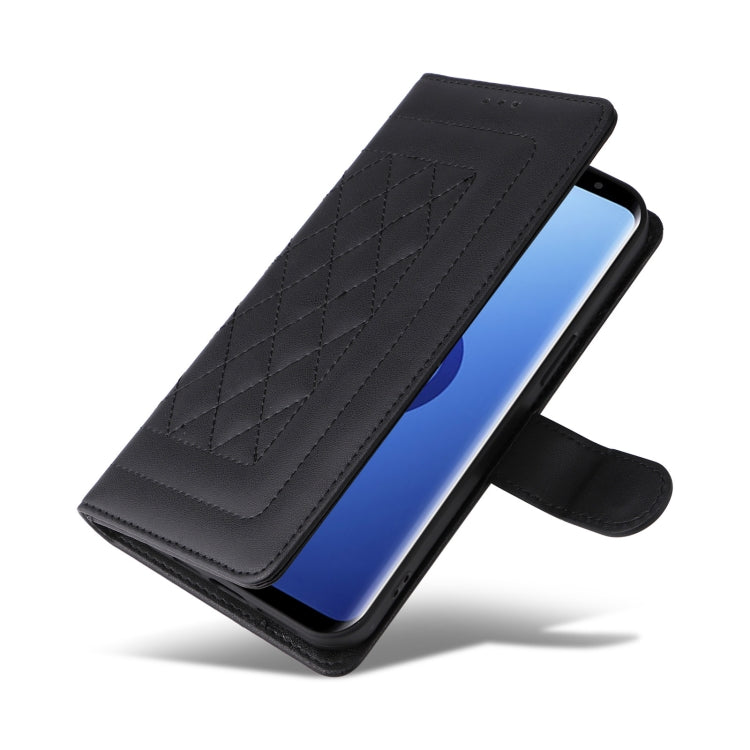 For Samsung Galaxy S9 Diamond Lattice Leather Flip Phone Case
