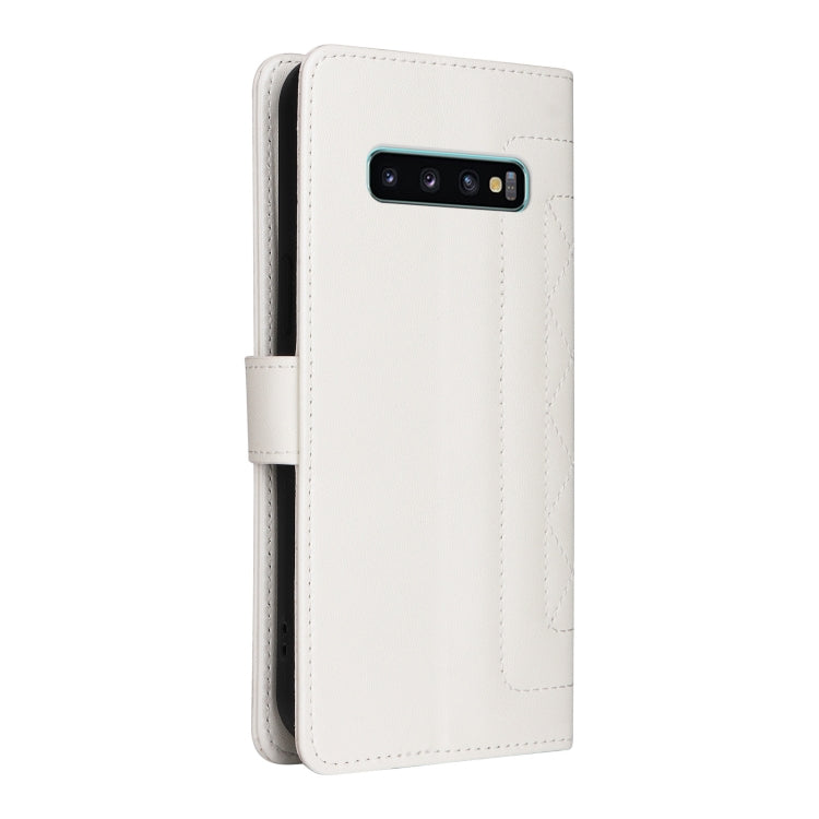 For Samsung Galaxy S10+ Diamond Lattice Leather Flip Phone Case