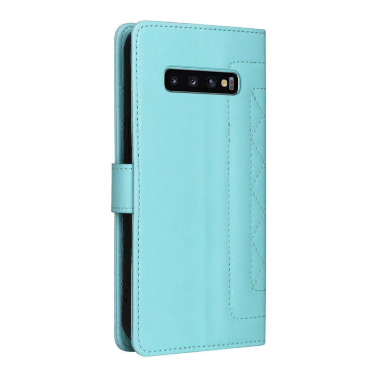 For Samsung Galaxy S10+ Diamond Lattice Leather Flip Phone Case