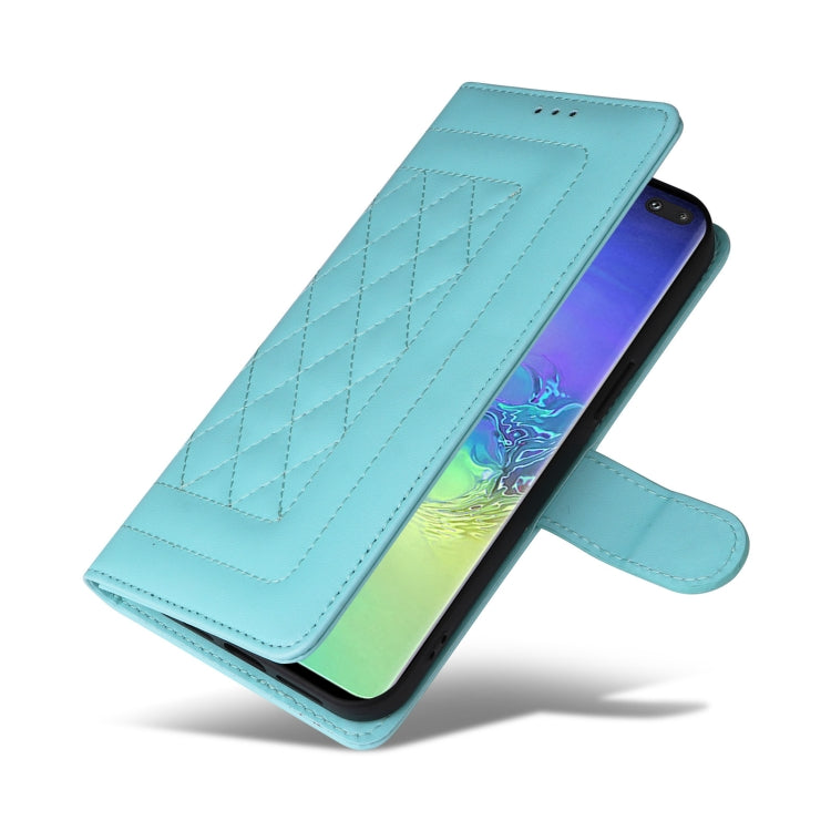 For Samsung Galaxy S10+ Diamond Lattice Leather Flip Phone Case