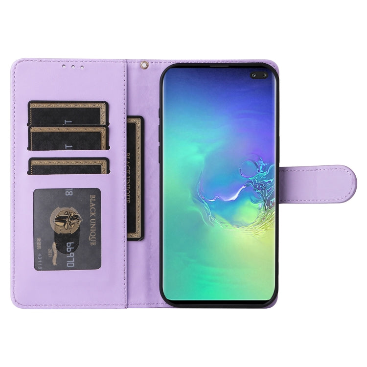 For Samsung Galaxy S10+ Diamond Lattice Leather Flip Phone Case