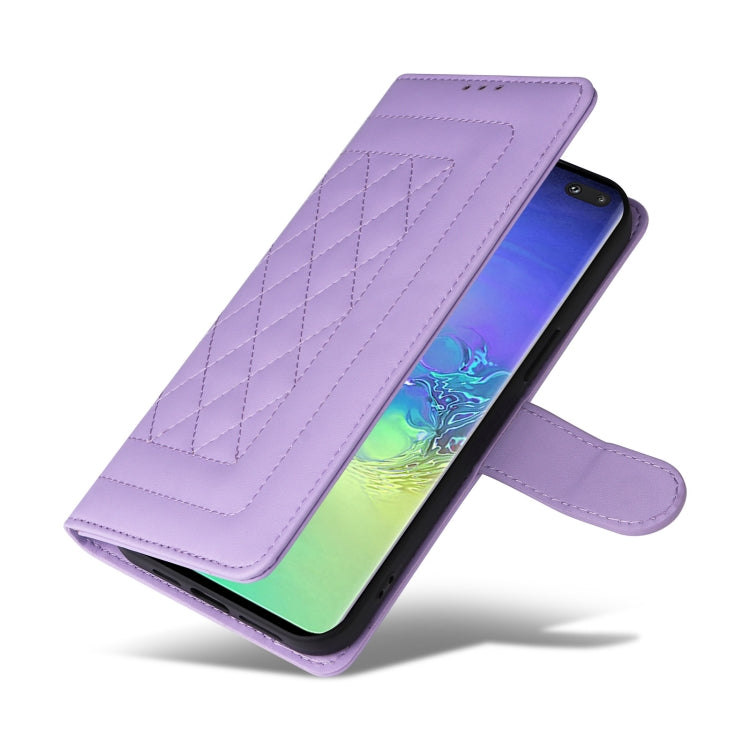 For Samsung Galaxy S10+ Diamond Lattice Leather Flip Phone Case