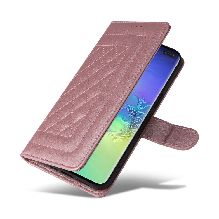 For Samsung Galaxy S10+ Diamond Lattice Leather Flip Phone Case