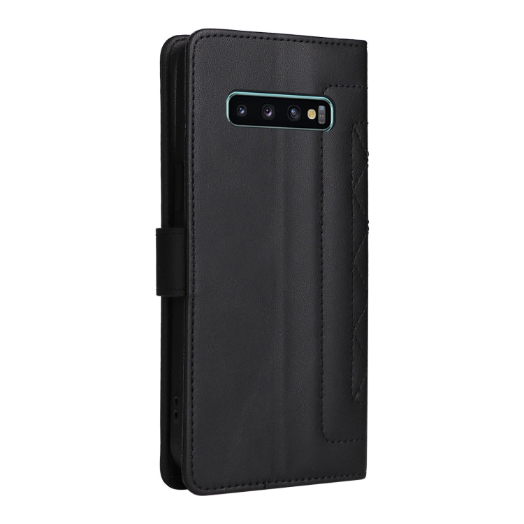 For Samsung Galaxy S10+ Diamond Lattice Leather Flip Phone Case
