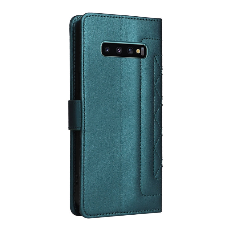 For Samsung Galaxy S10+ Diamond Lattice Leather Flip Phone Case