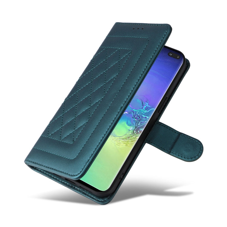For Samsung Galaxy S10+ Diamond Lattice Leather Flip Phone Case