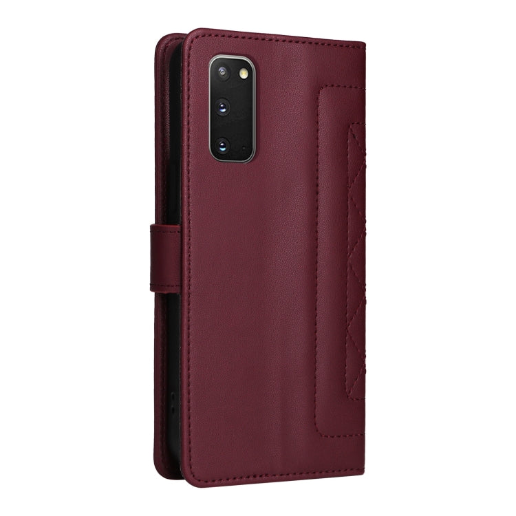 For Samsung Galaxy S20 Diamond Lattice Leather Flip Phone Case
