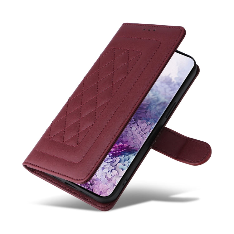 For Samsung Galaxy S20 Diamond Lattice Leather Flip Phone Case