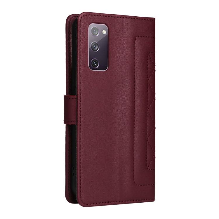 For Samsung Galaxy S20 FE Diamond Lattice Leather Flip Phone Case