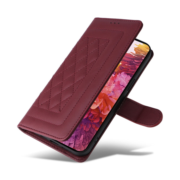 For Samsung Galaxy S20 FE Diamond Lattice Leather Flip Phone Case
