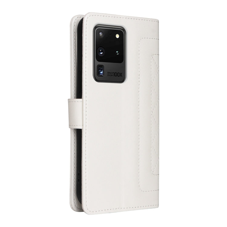 For Samsung Galaxy S20 Ultra Diamond Lattice Leather Flip Phone Case
