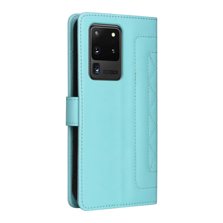 For Samsung Galaxy S20 Ultra Diamond Lattice Leather Flip Phone Case