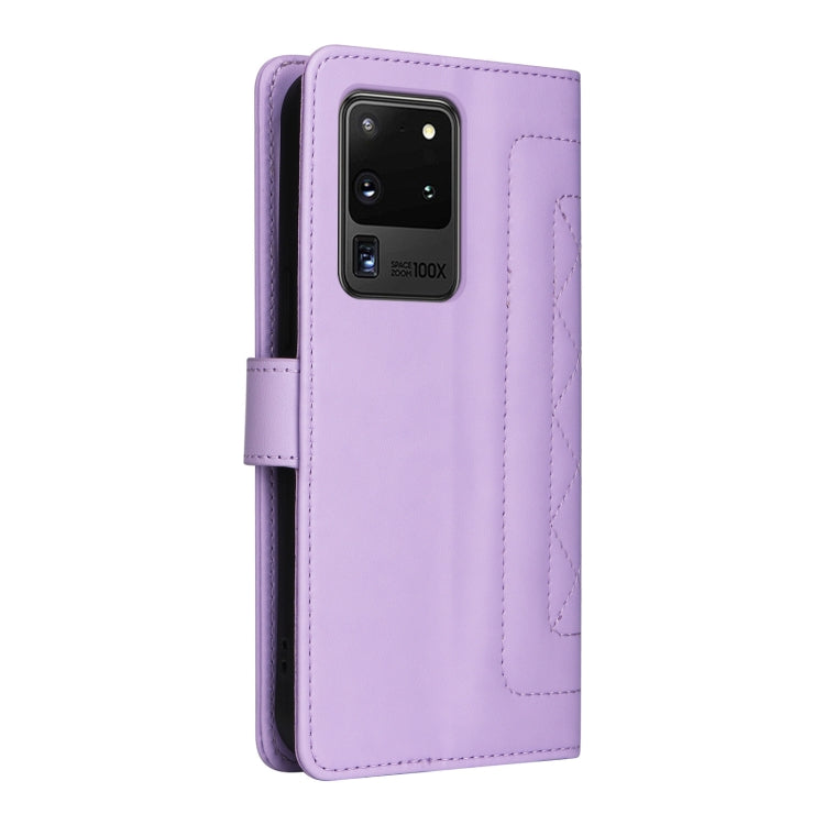 For Samsung Galaxy S20 Ultra Diamond Lattice Leather Flip Phone Case