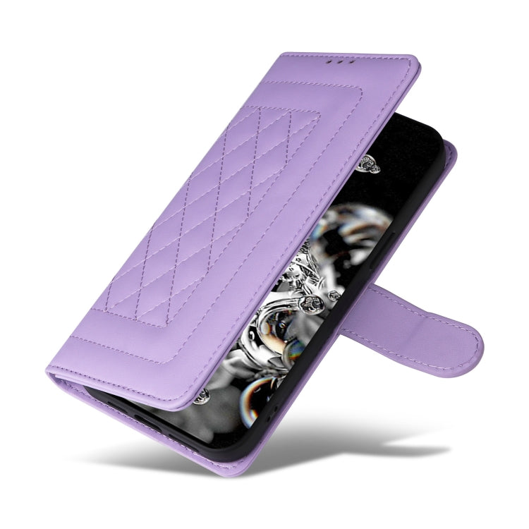 For Samsung Galaxy S20 Ultra Diamond Lattice Leather Flip Phone Case