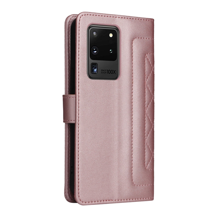 For Samsung Galaxy S20 Ultra Diamond Lattice Leather Flip Phone Case