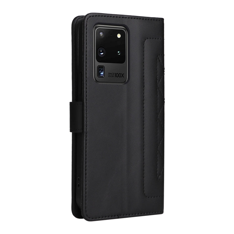 For Samsung Galaxy S20 Ultra Diamond Lattice Leather Flip Phone Case