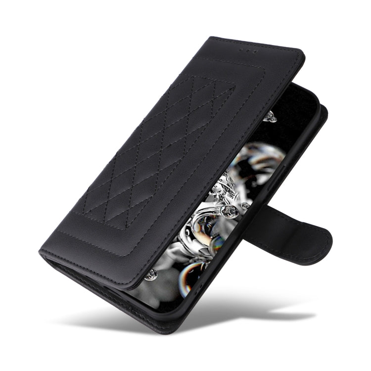 For Samsung Galaxy S20 Ultra Diamond Lattice Leather Flip Phone Case