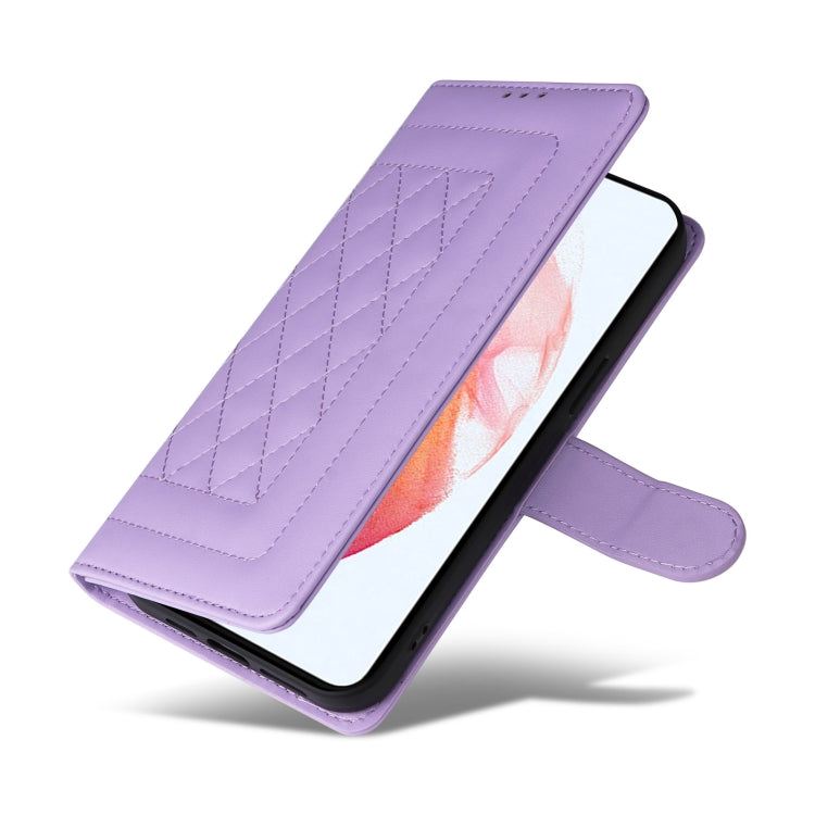For Samsung Galaxy S21 5G Diamond Lattice Leather Flip Phone Case
