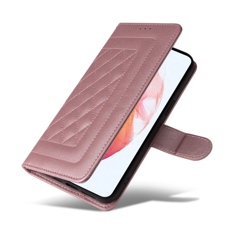 For Samsung Galaxy S21 5G Diamond Lattice Leather Flip Phone Case