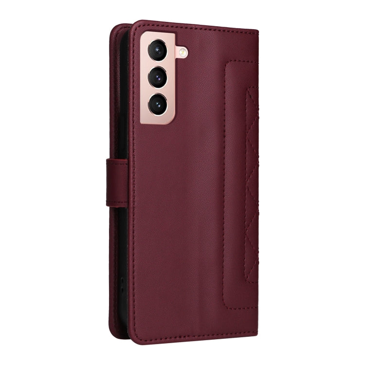 For Samsung Galaxy S21 5G Diamond Lattice Leather Flip Phone Case