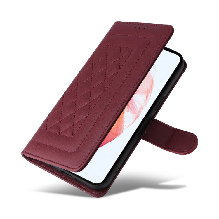 For Samsung Galaxy S21 5G Diamond Lattice Leather Flip Phone Case
