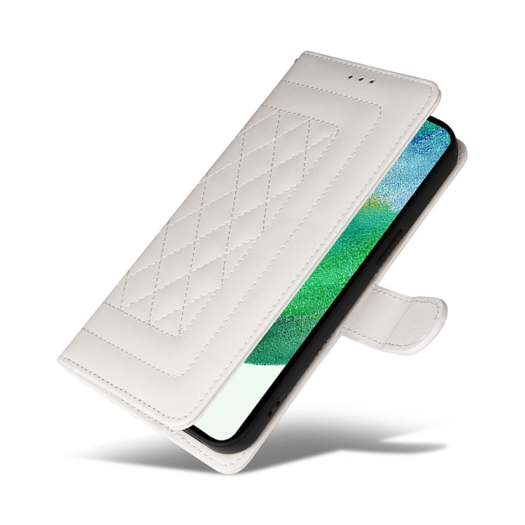 For Samsung Galaxy S21 FE 5G Diamond Lattice Leather Flip Phone Case