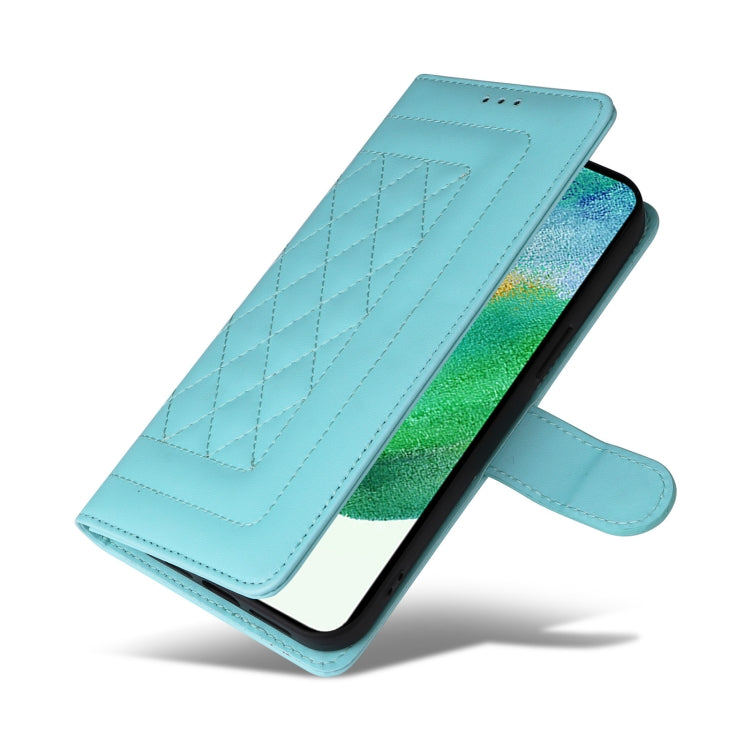 For Samsung Galaxy S21 FE 5G Diamond Lattice Leather Flip Phone Case