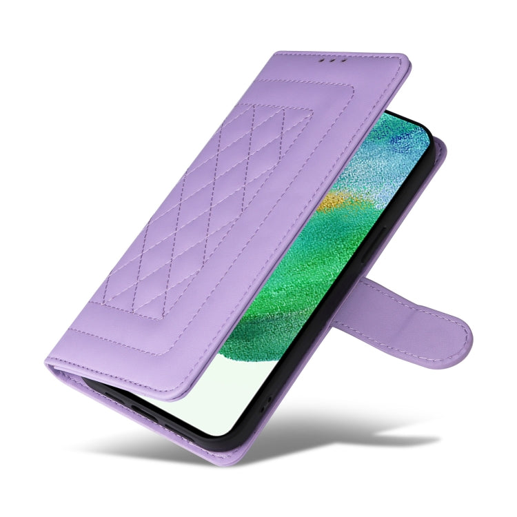 For Samsung Galaxy S21 FE 5G Diamond Lattice Leather Flip Phone Case