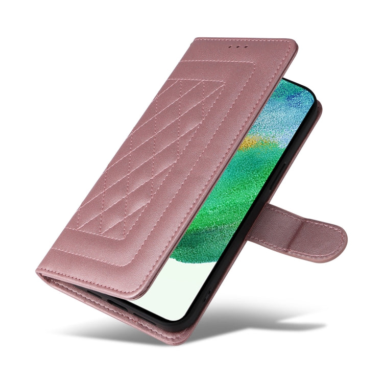 For Samsung Galaxy S21 FE 5G Diamond Lattice Leather Flip Phone Case