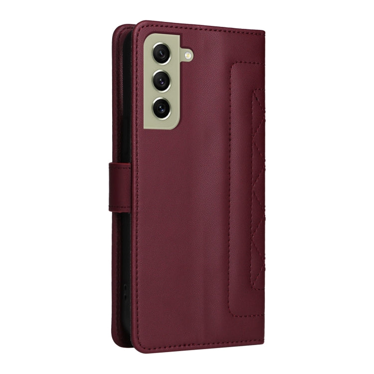For Samsung Galaxy S21 FE 5G Diamond Lattice Leather Flip Phone Case