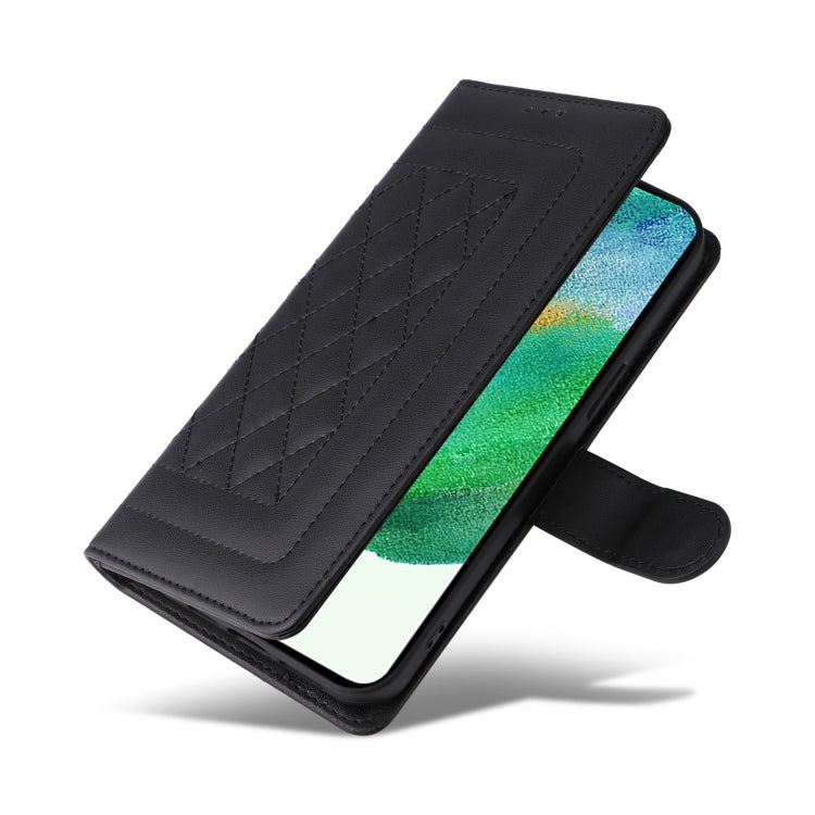 For Samsung Galaxy S21 FE 5G Diamond Lattice Leather Flip Phone Case