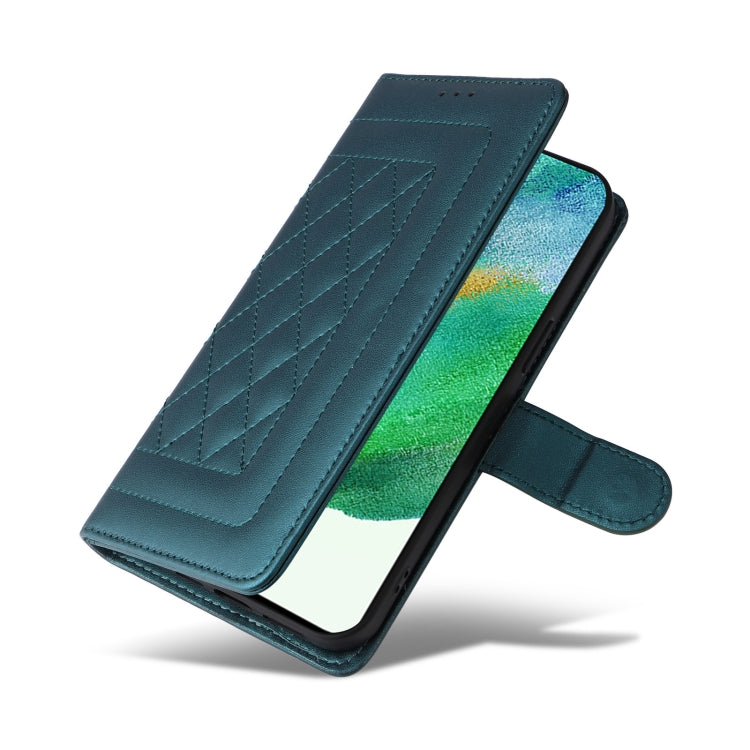For Samsung Galaxy S21 FE 5G Diamond Lattice Leather Flip Phone Case