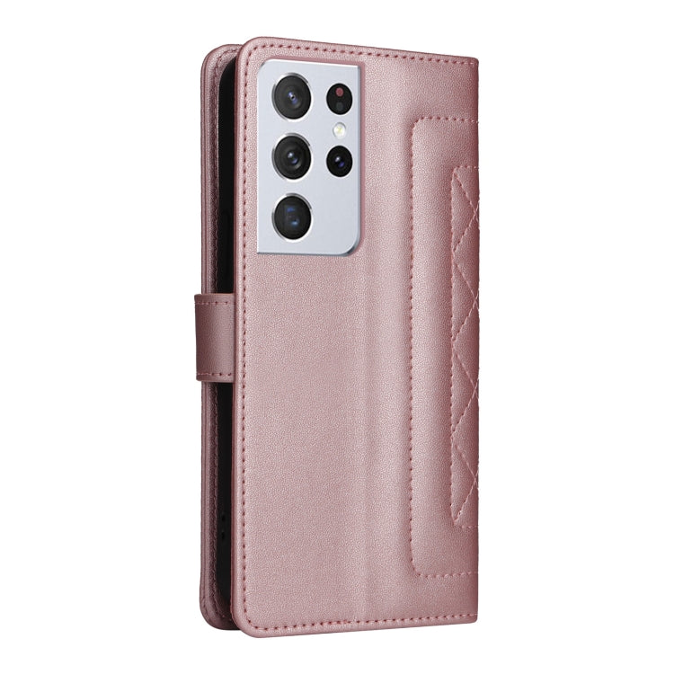 For Samsung Galaxy S21 Ultra 5G Diamond Lattice Leather Flip Phone Case