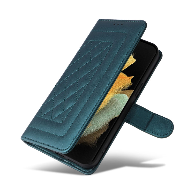 For Samsung Galaxy S21 Ultra 5G Diamond Lattice Leather Flip Phone Case