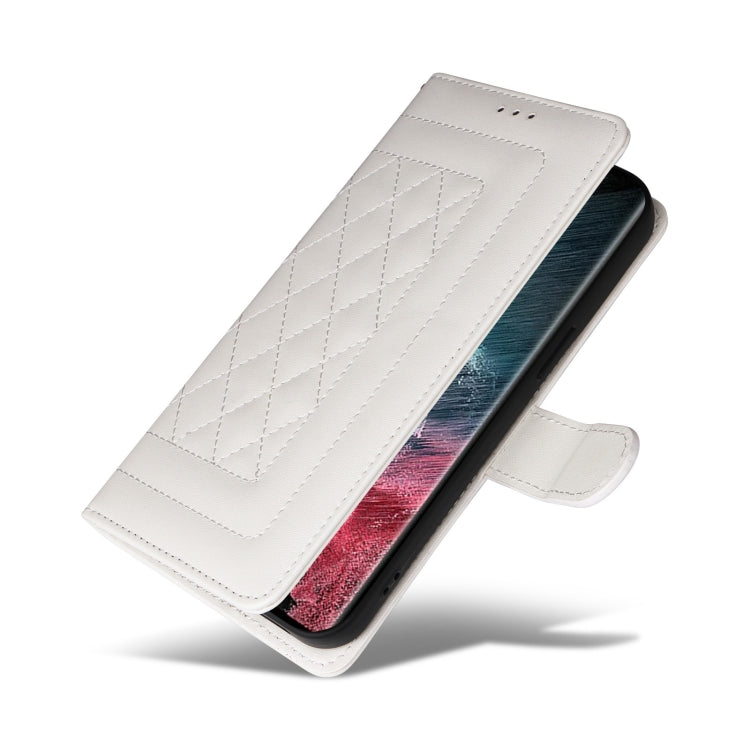 For Samsung Galaxy S22 Ultra 5G Diamond Lattice Leather Flip Phone Case