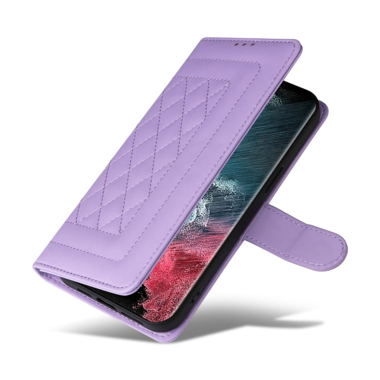 For Samsung Galaxy S22 Ultra 5G Diamond Lattice Leather Flip Phone Case