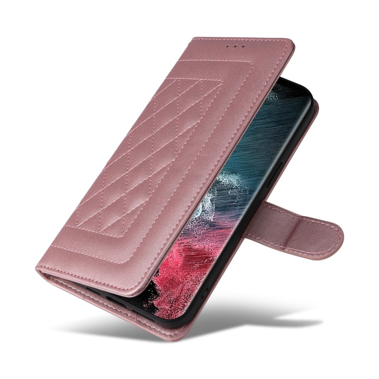For Samsung Galaxy S22 Ultra 5G Diamond Lattice Leather Flip Phone Case
