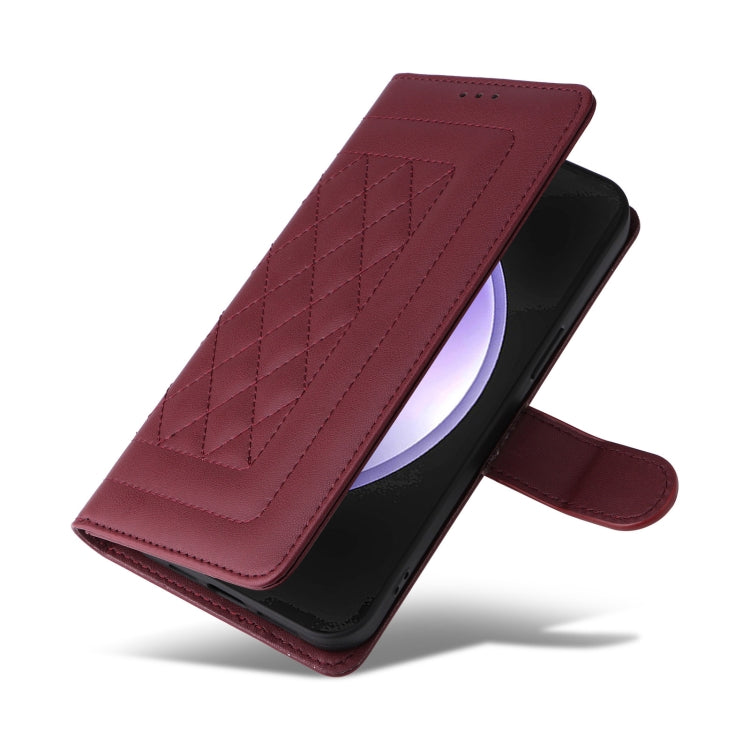 For Samsung Galaxy S23 FE 5G Diamond Lattice Leather Flip Phone Case