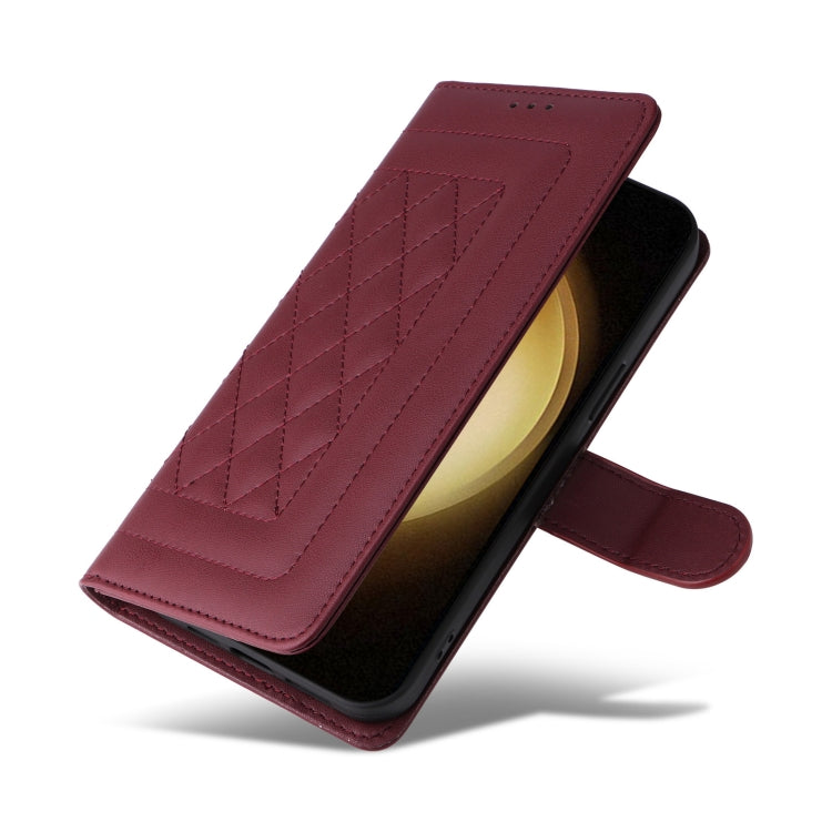 For Samsung Galaxy S23+ 5G Diamond Lattice Leather Flip Phone Case