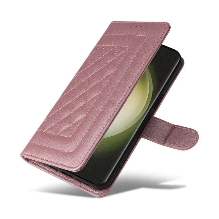 For Samsung Galaxy S23 Ultra 5G Diamond Lattice Leather Flip Phone Case