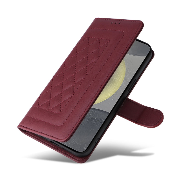 For Samsung Galaxy S24 5G Diamond Lattice Leather Flip Phone Case