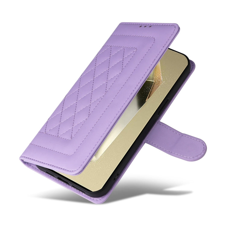 For Samsung Galaxy S24 Ultra 5G Diamond Lattice Leather Flip Phone Case