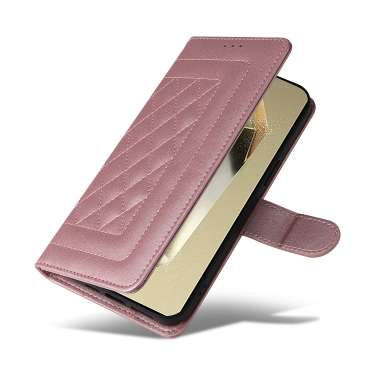 For Samsung Galaxy S24 Ultra 5G Diamond Lattice Leather Flip Phone Case