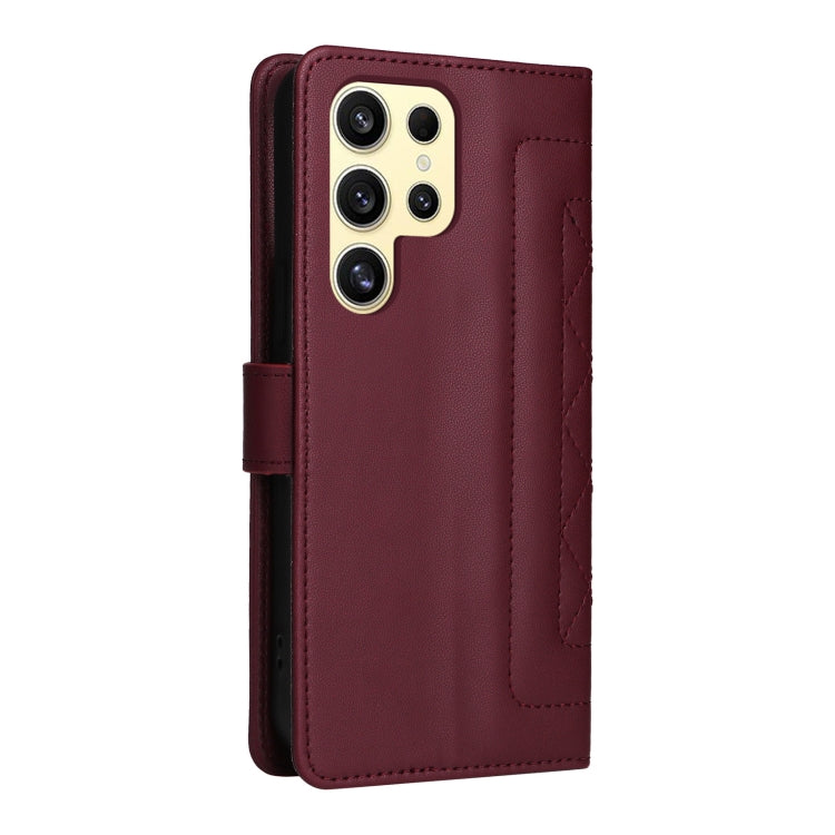 For Samsung Galaxy S24 Ultra 5G Diamond Lattice Leather Flip Phone Case