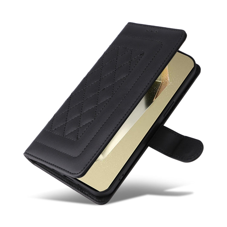 For Samsung Galaxy S24 Ultra 5G Diamond Lattice Leather Flip Phone Case