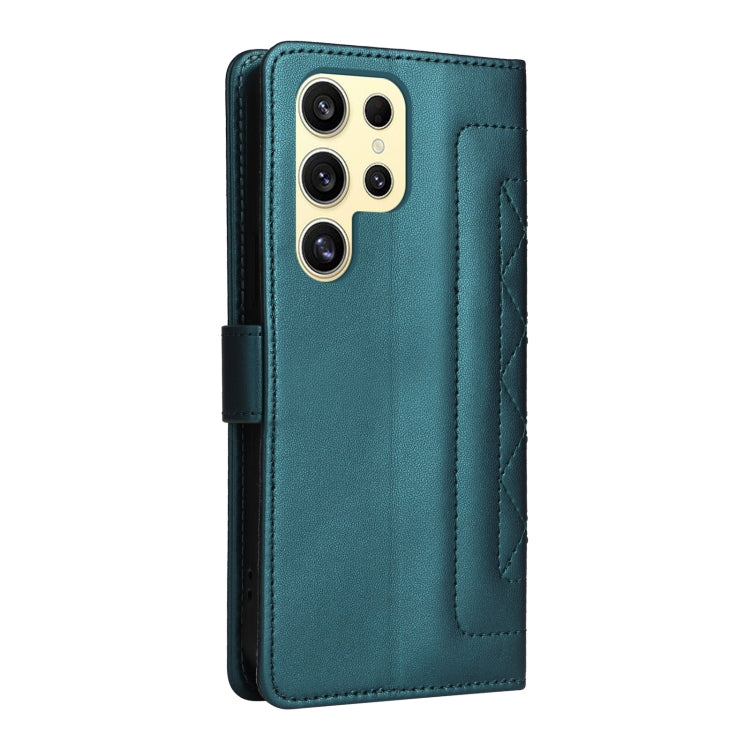 For Samsung Galaxy S24 Ultra 5G Diamond Lattice Leather Flip Phone Case