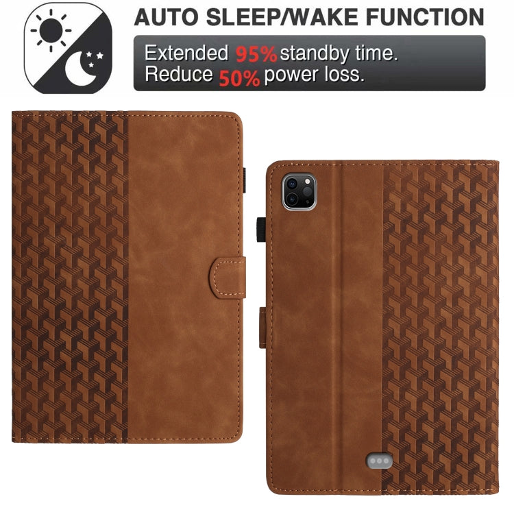 For iPad Pro 11 2022 / Air 10.9 2022 Building Blocks Embossed Leather Smart Tablet Case