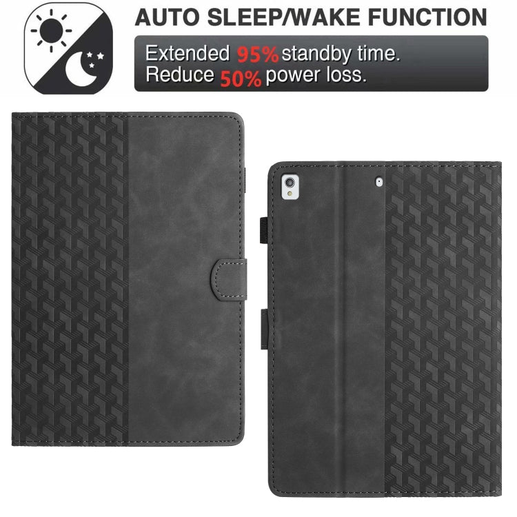 For iPad 10.2 2021 / Air 10.5 Building Blocks Embossed Leather Smart Tablet Case