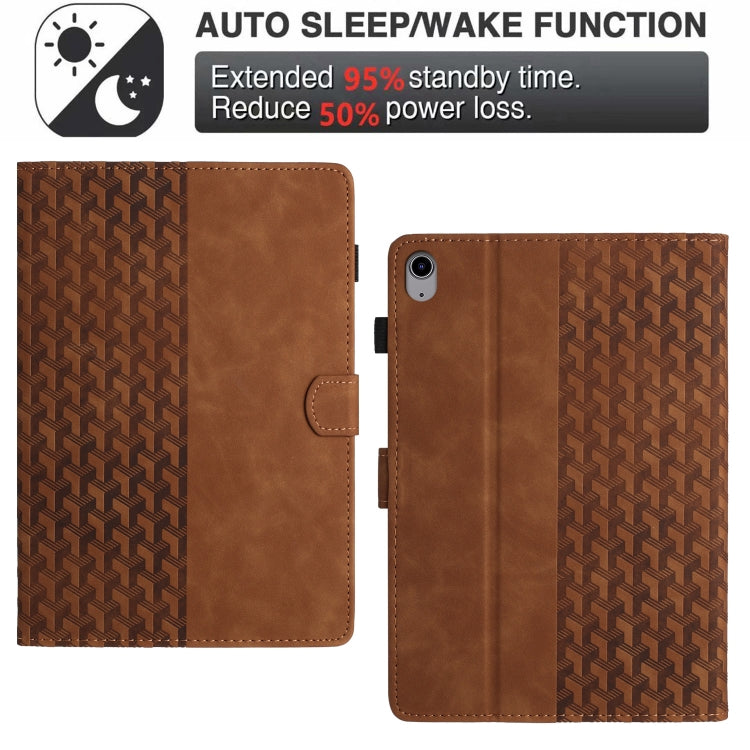 For iPad mini 6 / mini 2024 Building Blocks Embossed Leather Smart Tablet Case