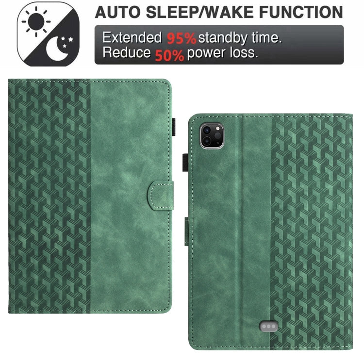 For iPad Pro 11 2025 / 2024 Building Blocks Embossed Leather Smart Tablet Case
